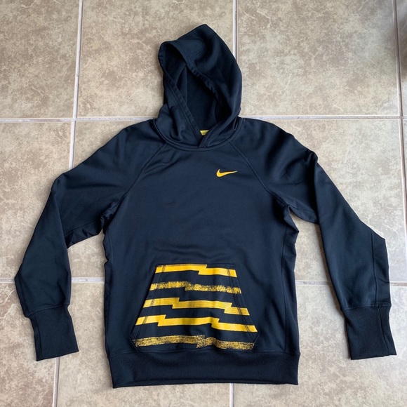 nike yellow and black hoodie